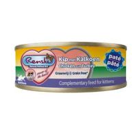 Renske Kitten Graanvrij pâté kip met kalkoen natvoer kat (blikjes) 48 x 70 g - thumbnail