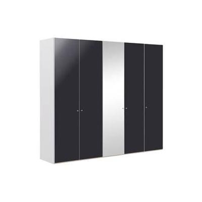 Goossens Kledingkast Easy Storage Ddk, Kledingkast 253 cm breed, 220 cm hoog, 4x draaideur en 1x spiegel draaideur midden