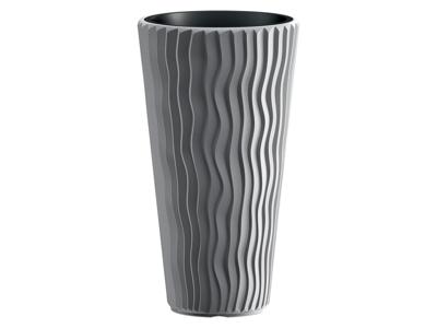 PROSPERPLAST Bloempot Sandy Slim (Grijs, 30 x 30 x 53 cm) PROSPERPLAST Bloempot Sandy Slim (Grijs, 30 x 30 x 53 cm)