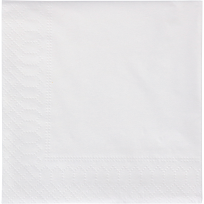Servet | 1/4 vouw | 2-laags | 24x24cm | papier | wit | 2400 stuks