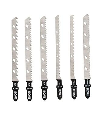 Ryobi RAK6JSBW | 5-delig Decoupeerzaagblad Set compatibel met RJS720, RJS750, RJS850, RJS980 en RJS1050 - 5132002810 - 5132002810