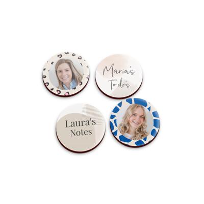 Magneten met foto of tekst - Rond - 4 stuks