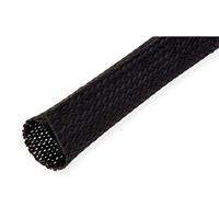 ROLINE PVC-weefselslang voor kabelgeleiding, met klittenband, zwart, 2,5 m - thumbnail