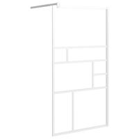 VidaXL Inloopdouchewand 100x195 cm esg-glas wit - thumbnail