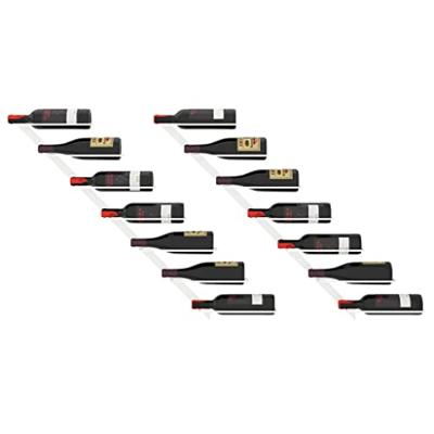 Wijnrekken 2 st voor 7 flessen wandmontage metaal wit Wijnrekken 2 st voor 7 flessen wandmontage metaal wit