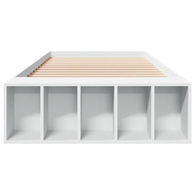 Bedframe bewerkt hout wit 90x190 cm