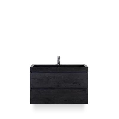 Maxx XL Badmeubelset 100 cm - Black Oak - Wastafel Lucca 1 kraangat