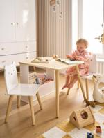 Set tafel en 2 stoelen kind beer wit - thumbnail