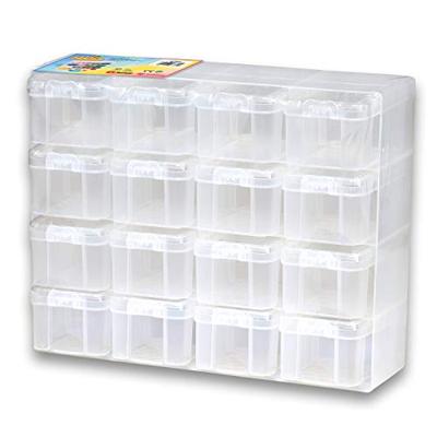 Hama strijkkralen opbergbox set met 16 opbergdoosjes