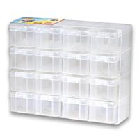 Hama strijkkralen opbergbox set met 16 opbergdoosjes - thumbnail