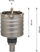 Bosch Accessories Hammer-Hohlbohrkrone SDS max-9 90mm 2-tlg. m.Gewinde/o.Schaft 2608580523 Holle boorkroon 2-delig 90 mm 1 stuk(s) - thumbnail
