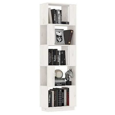Boekenkast/kamerscherm 51x25x163,5 cm massief grenenhout wit