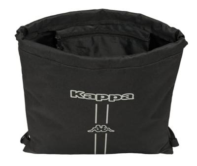 Rugtas met Koordjes Kappa Dark Zwart 35 x 40 x 1 cm