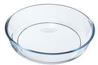 Pyrex bakvorm rond rechte rand 25cm glas - thumbnail