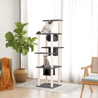 VidaXL Kattenmeubel met sisal krabpalen 169 cm donkergrijs - thumbnail