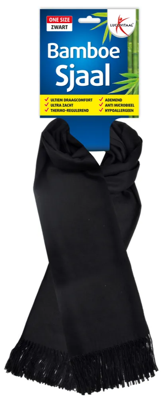 Lucovitaal Bamboe Sjaal Zwart Lucovitaal Bamboe Sjaal Zwart