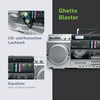 Muse M-380GBS - Ghettoblaster met, FM, CD, cassette, USB, SD, 80 Watt - thumbnail