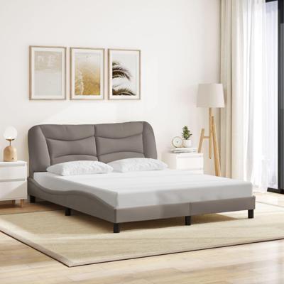 Bedframe zonder matras stof taupe 160x200 cm
