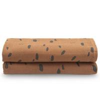 Jollein hydrofiel multidoek large 115x115cm - set van 2 Spot caramel - thumbnail