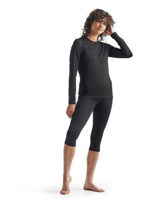 Icebreaker Merino 200 Oasis 3/4 Thermobroek Dames Black XL Icebreaker Merino 200 Oasis 3/4 Thermobroek Dames Black XL