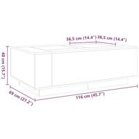 Salontafel met Infinity LED 116x69x40 cm wit - thumbnail