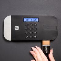 YALE Veiligheidskluis met elektronisch slot (SKG-gecertificeerd), bureau-afmeting H.40 x B.35 x D.34 cm (35.5 L) - thumbnail