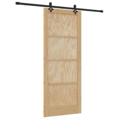 schuifdeur met beslag 86x211 cm massief grenenhout