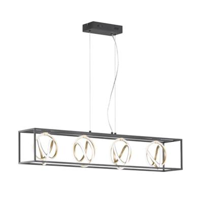 Fischer & Honsel Design hanglampGisi 110cm zwart met goud - 60606