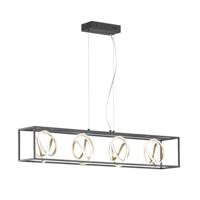 Fischer & Honsel Design hanglampGisi 110cm zwart met goud - 60606 - thumbnail