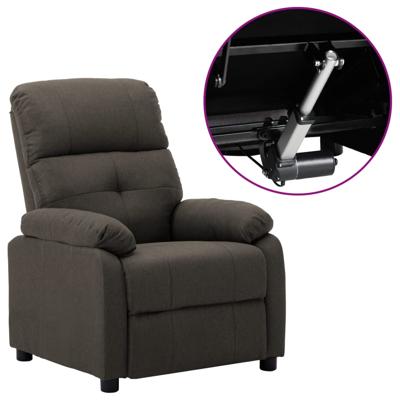 Fauteuil verstelbaar elektrisch stof taupe