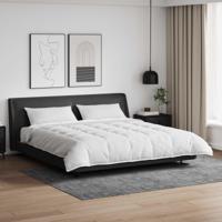 VidaXL Dekbed set met kussen 3 pcs wit donsveertjes - thumbnail