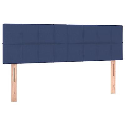 Boxspring met matras stof blauw 140x200 cm