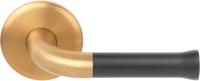 Formani Edward van Vliet NOUR EV101/64 deurkruk dubbel geveerd op rozet - PVD mat goud/mat zwart - thumbnail