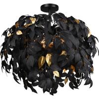 LED Plafondlamp - Plafondverlichting - Trion Lovy - E14 Fitting - 3-lichts - Rond - Mat Zwart/Goud - Aluminium - thumbnail