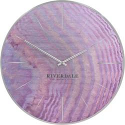 Riverdale Wandklok Brixton pink oil 30cm Riverdale Wandklok Brixton pink oil 30cm