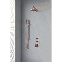 Brauer Copper Edition Thermostatische Regendoucheset Inbouw - Hoofddouche 20 cm - Rechte Wandarm - Handdouche Staaf - Doucheslang - Geintegreerde Glijstang - thumbnail