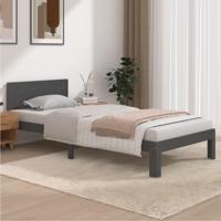 Bedframe massief grenenhout grijs 90x200 cm - thumbnail