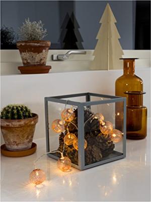 Konstsmide 3145-603 Motief lichtketting Kogel Binnen werkt op batterijen Aantal lampen 10 Warmwit Verlichte lengte: 0.9 m Konstsmide 3145-603 Motief lichtketting Kogel Binnen werkt op batterijen Aantal lampen 10 Warmwit Verlichte lengte: 0.9 m