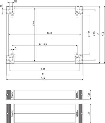 Schneider Electric NSYSPF4100 NSYSPF4100 (b x h) 400 mm x 100 mm Grijs 1 stuk(s) Schneider Electric NSYSPF4100 NSYSPF4100 (b x h) 400 mm x 100 mm Grijs 1 stuk(s)