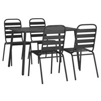 5-delige Tuinset staal antracietkleurig - thumbnail