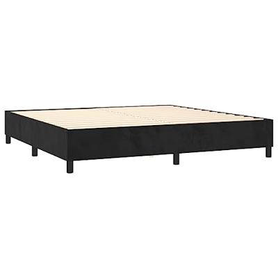 Boxspring met matras en LED fluweel zwart 200x200 cm