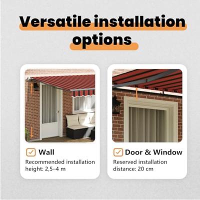 VidaXL Inklapbaar zonnescherm oranje en bruin 400 × 300 cm