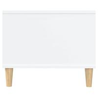Salontafel 102x50x40 cm bewerkt hout wit - thumbnail