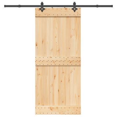 Schuifdeur met beslag 90x210 cm massief grenenhout