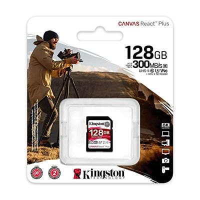 Micro SD geheugenkaart met adapter Kingston SDR2/128GB 128 GB SDXC UHS-II 8K Ultra HD - thumbnail