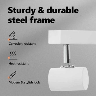 VidaXL Plafondspot met schijnwerpers wit 26 x 6,5 x 11,5 cm metaal