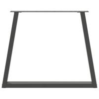 Eettafelpoten 3 st V-vormig 70x(72-73,3) cm staal antraciet - thumbnail