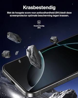 Belkin ScreenForce UltraGlass 2 Screenprotector voor iPhone 17 Pro Max, Krasbestendig, Stoot- en Valbescherming, met Easy Align-Frame voor Bevestiging Zonder Luchtbellen, 9H Gehard Gerecycled Glas