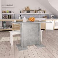 Eettafel 110x60x75 cm bewerkt hout betongrijs - thumbnail