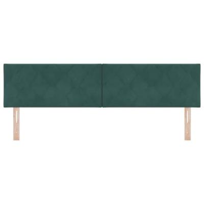 Hoofdbord Wandgemonteerd Geometrisch Donkergroen 180 cm Fluweel - thumbnail